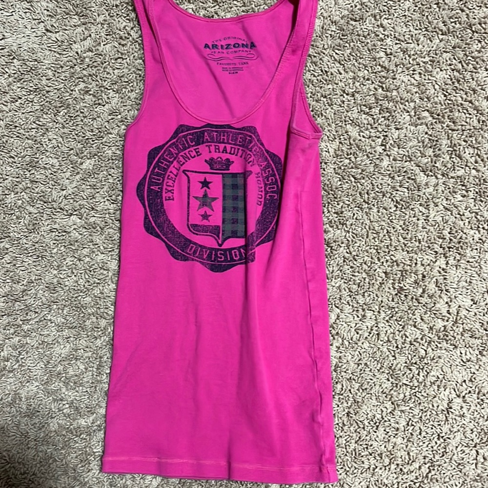 Pink arizona jean company vintage tank top